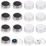 20Pcs 2 Colors Round Transparent Plastic Loose Diamond Storage Boxes with Screw Lid and Sponge Inside, Mixed Color, 2.95x2.1cm, 10pcs/color(CON-PH0002-96)