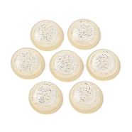 Resin Cabochons, with Glitter Powder, Half Round, Beige, 18x5mm(CRES-XCP0001-29)