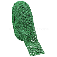 Polyester Ribbons, Elastic Crochet Headband, for Baby Headbands, Green, 42mm(OCOR-WH0058-09D)