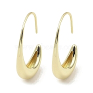 Brass Dangle Earrings, Double Horn, Golden, 36x25.5x7mm(EJEW-Q787-01G)