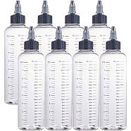 Plastic Empty Bottle, Clear, 19cm, Capacity: 230ml, 8pcs/set(TOOL-BC0008-24)