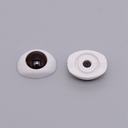Plastic Doll Craft Eye, for DIY Sewing Craft Dolls Stuffed Toys, Oval, Black, 8.5x11x4.5mm(DIY-WH0210-71)