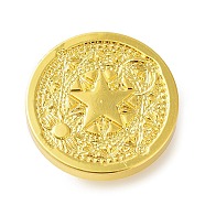 Golden Tone Wax Seal Alloy Stamp Head, for Invitations, Envelopes, Gift Packing, Star, 16~30x18~30mm(STAM-PW0005-015G-14)