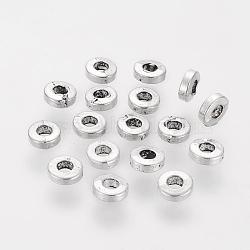Tibetan Style Spacer Beads, Lead Free & Cadmium Free, Donut, Antique Silver, 6x2mm, Hole: 2.5mm(LF0842Y-AS)