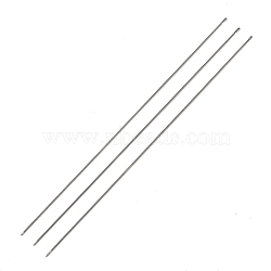 Steel Beading Needles with Hook for Bead Spinner, Curved Needles for Beading Jewelry, Stainless Steel Color, 17.8x0.08cm(TOOL-C009-01B-06)