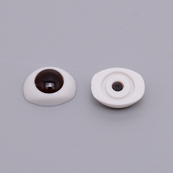 Plastic Doll Craft Eye, for DIY Sewing Craft Dolls Stuffed Toys, Oval, Black, 8.5x11x4.5mm