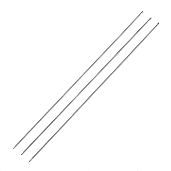 Steel Beading Needles with Hook for Bead Spinner, Curved Needles for Beading Jewelry, Stainless Steel Color, 17.8x0.08cm