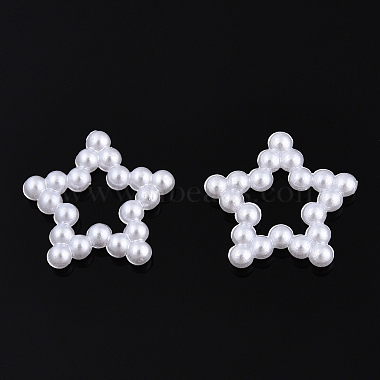 ABS Plastic Imitation Pearl Linking Rings(OACR-T015-02-14)-2
