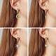 Clear Cubic Zirconia Smiling Face Drop Huggie Hoop Earrings(EJEW-SW00005-07)-5