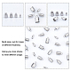 48Pcs 4 Style 201 Stainless Steel Cord Ends(STAS-UN0030-98)-5