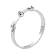 Ring with Square 304 Stainless Steel Bangles(BJEW-G700-04P)-1