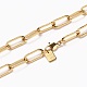 Brass Paperclip Chain Necklaces(NJEW-H206-06G)-1