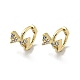 Brass Micro Pave Cubic Zirconia Hoop Earring(EJEW-C088-01E-G)-1