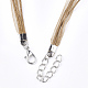 Waxed Cord and Organza Ribbon Necklace Making(NCOR-T002-290)-3