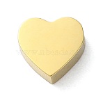 304 Stainless Steel Laser Cut Beads, Heart, Ion Plating(IP), Real 18K Gold Plated, 6x7x3mm, Hole: 1.2mm(STAS-N104-03G-A)