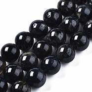 Natural Iolite/Cordierite/Dichroite Beads Strands, Round, 10mm, Hole: 1mm, about 41~42pcs/strand, 15.55 inch(39.5cm)(G-S376-005C)