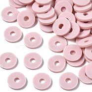 Eco-Friendly Handmade Polymer Clay Beads, Disc/Flat Round, Heishi Beads, Thistle, 8x0.5~1mm, Hole: 2mm, about 13000pcs/1000g(CLAY-R067-8.0mm-B26)