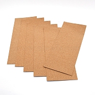 Cork Label Stickers, Self Adhesive Craft Stickers, Rectangle, Tan, 35x14x0.1cm(AJEW-WH0188-78A)