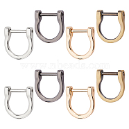 WADORN 8Pcs Zinc Alloy D-Rings, for DIY Leather Craft Purse Bag Replacement Accessories, Mixed Color, 30x32x7.5mm(FIND-WR0002-99A)