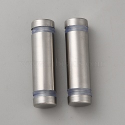 201 Stainless Steel Screw, with Iron Finding, for Advertising Nail Fixed Mirror Nail Decorative, Stainless Steel Color, 44.5x12mm(FIND-WH0191-50)