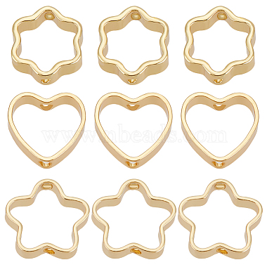 60Pcs 3 Styles Rack Plating Alloy Bead Frames(KK-BBC0016-24)-1