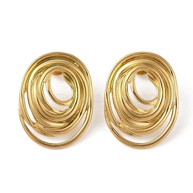 Ring 304 Stainless Steel Stud Earrings