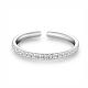 SHEGRACE Simple Design Rhodium Plated 925 Sterling Silver Cuff Rings(JR109A)-2