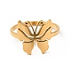 Ion Plating(IP) 201 Stainless Steel Butterfly Thick Finger Ring for Women(RJEW-G266-15G)-1
