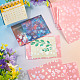 50Pcs PP Heart Pattern Laser Card Film(AJEW-TADJ0001-27C)-5