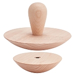 Wood Mushroom Anvil Set, Ceramic Top Tool, Wheat(WOOD-WH0029-39)