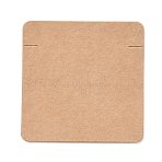 Blank Kraft Paper Bracelets Display Cards, Square, BurlyWood, 6x6x0.05cm(X-CDIS-G005-03)