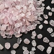 Natural Rose Quartz Chip Beads, No Hole/Undrilled, 5~10.5x5~7x2~4mm(G-YW0002-10)
