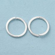Brass Open Jump Rings, Round Rings, Silver, 18 Gauge, 12x1mm, Inner Diameter: 10mm(KK-F855-07S)