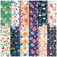 12 Sheets 12 Styles Scrapbooking Paper Pads, Decorative Craft Paper Pad, None Self-Adhesive, Leaf, 153x153x0.1mm, 1 Sheet/style(DIY-C079-01H)
