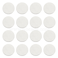Blank Aluminum Custom Engraving Name Plate, Business Card Blanks, Flat Round, Platinum, 50x1.5mm, 30pcs/box(ALUM-BC0001-35)