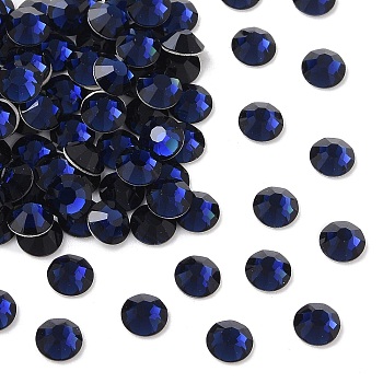 Preciosa&reg MAXIMA Crystal No Hotfix Flatback Stones, Czech Crystal, Dura Foiling, Round(438 11 615 Chaton Rose), 30280 Dark Indigo, SS10(2.7~2.9mm)