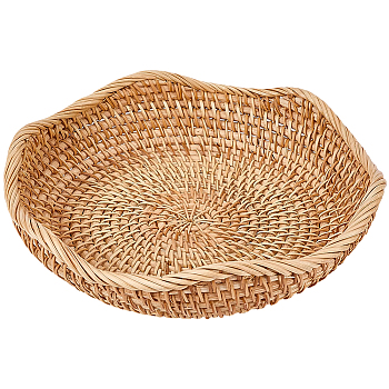 Rattan Storage Bbasket, Round, Tan, 219~225x62.5mm