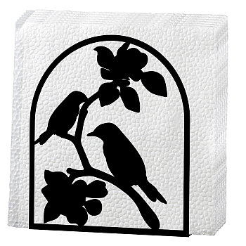 Iron Napkin Holder, Oval, Bird & Birdcage Pattern, 252x90mm
