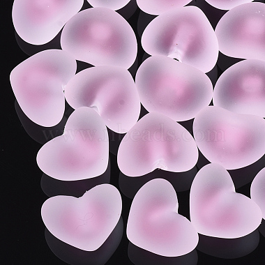 18mm PearlPink Heart Acrylic Beads