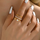 3Pcs 3 Style Stainless Steel Simple Thin Finger Rings Set(VB0831-1)-2