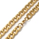 201 Stainless Steel Curb Chain Necklace & Rectangle Link Bracelet(SJEW-F220-02C)-3