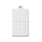 304 Stainless Steel Pendants, Calculator Charms, Polishing, Stainless Steel Color, 26x13.5x1.5mm, Hole: 1.9mm(SA-CBAE115-13D-P)