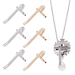 8Pcs 2 Colors Brass Transfer, Platinum & Golden, 30x15x10.5mm, Hole: 1.5mm, 4pcs/color(KK-UN0004-90)