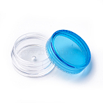 Plastic Cosmetics Cream Jar, Empty Portable Refillable Bottle, Blue, 2.95x1.45cm, Capacity: 3g(AJEW-WH0096-82E)