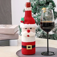 Christmas Acrylic Fiber Wine Bottle Sleeve, for Wine Gift Packaging Decorate, Santa Claus, 285~290x97x15~23mm(AJEW-M214-02)