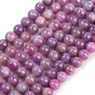 Natural Gemstone Ruby Round Beads Strands, 6~7mm, Hole: 1mm, about 62pcs/strand, 15.75~16.14 inch(40~41cm)(G-O017-6mm-06-01)