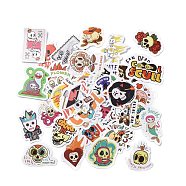 Cartoon Skull Paper Stickers Set, Adhesive Label Stickers, for Water Bottles, Laptop, Luggage, Cup, Computer, Mobile Phone, Skateboard, Guitar Stickers, Halloween Theme, Mixed Color, 41~82x30~78x0.3mm(DIY-G066-31)