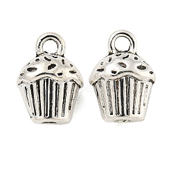 Cake Tibetan Style Alloy Pendants, Cadmium Free & Lead Free, Antique Silver, 14x10x8mm, Hole: 2mm, about 410pcs/1000g(TIBEP-R344-26AS-LF)