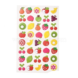 3D Cartoon PVC Bubble Stickers, for Diary, Notebooks, Fruit Pattern, 12~16x11.5~16mm(DIY-A016-01D)