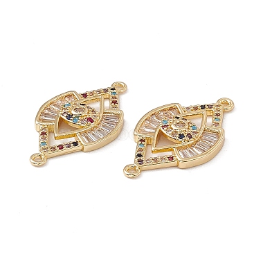 Brass Pave Colorful Cubic Zirconia Connector Charms(KK-E068-VC073)-3